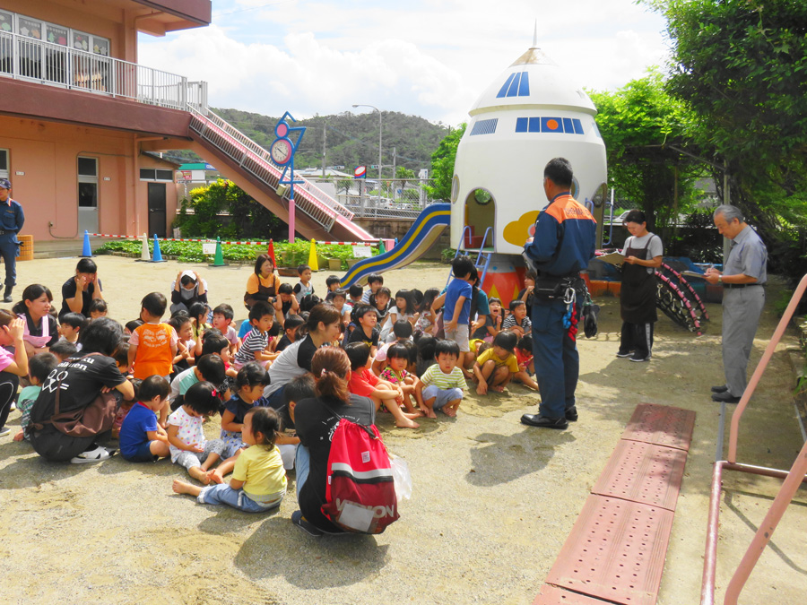 小宿保育園の消防訓練